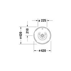 Duravit Design Classics Aufsatzbecken 420mm, Weiß Hochglanz, rund, ohne HLB, mit Üb... DURAVIT-0325420000 4021534075353 (Abb. 1)