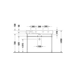 Duravit Vero Waschtisch 490x1050x170mm, WonderGliss, Weiß Hochglanz, Rechteckig, 1... DURAVIT-03291000001 4021534317460 (Abb. 1)