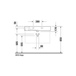 Duravit Vero Waschtisch 490x850x170mm, Weiß Hochglanz, Rechteckig, 1 Waschplatz/HL ... DURAVIT-0329850000 4021534317415 (Abb. 1)