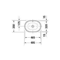 Duravit Design Classics Aufsatzbecken 495mm, Weiß Hochglanz, WonderGliss, Oval, oh... DURAVIT-03355000001 4021534333590 (Abb. 1)