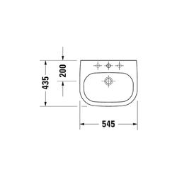 Duravit D-Code Einbauwaschtisch 435x545x195mm, Weiß Hochglanz, mit HLB/Überlauf, 1 ... DURAVIT-0337540000 4021534344077 (Abb. 1)
