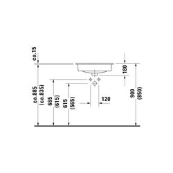 Duravit D-Code Einbauwaschtisch 435x545x195mm, Weiß Hochglanz, mit HLB/Überlauf, 1 ... DURAVIT-0337540000 4021534344077 (Abb. 1)