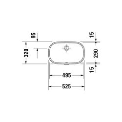 Duravit D-Code Einbauwaschtisch 290x495x210mm, Weiß Hochglanz, ohne HLB, mit Überla... DURAVIT-0338490000 4021534344084 (Abb. 1)