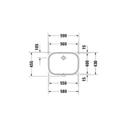 Duravit D-Code Einbauwaschtisch 430x560x210mm, Einbau von unten, Weiß Hochglanz, oh... DURAVIT-0338560000 4021534457852 (Abb. 1)