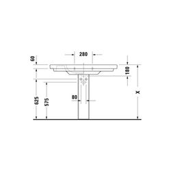 Duravit D-Code Waschtisch 480x1050x180mm, Weiß Hochglanz, Rechteckig, 1 Waschplatz... DURAVIT-03421000002 4021534457920 (Abb. 1)