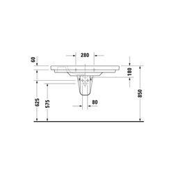 Duravit D-Code Waschtisch 480x1050x180mm, Weiß Hochglanz, Rechteckig, 1 Waschplatz... DURAVIT-03421000002 4021534457920 (Abb. 1)