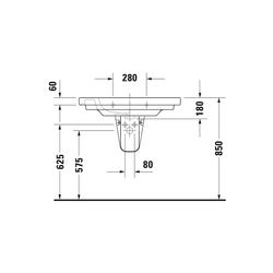 Duravit D-Code Waschtisch 485x850x180mm, Weiß Hochglanz, Rechteckig, 1 Waschplatz/... DURAVIT-03428500002 4021534458545 (Abb. 1)