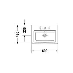 Duravit Design Classics Einbauwaschtisch 430x600x125mm, Weiß Hochglanz, mit HLB/Übe... DURAVIT-0347600000 4021534533808 (Abb. 1)