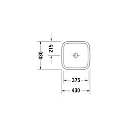 Duravit DuraStyle Aufsatzbecken 430mm, Weiß Hochglanz, Quadratisch, ohne Überlauf u... DURAVIT-0349430000 4021534850684 (Abb. 1)