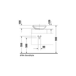 Duravit DuraStyle Aufsatzbecken 430mm, Weiß Hochglanz, Quadratisch, ohne Überlauf u... DURAVIT-0349430000 4021534850684 (Abb. 1)