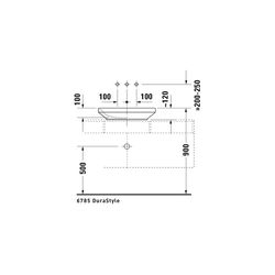 Duravit DuraStyle Aufsatzbecken 600mm, Weiß Hochglanz, Quadratisch, ohne Überlauf u... DURAVIT-0349600000 4021534852244 (Abb. 1)