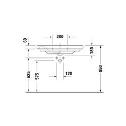 Duravit D-Code Waschtisch 480x850x180mm, Weiß Hochglanz, Rechteckig, 1 Waschplatz/... DURAVIT-03528500002 4021534955129 (Abb. 1)