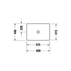 Duravit D-Neo Einbauwaschtisch 440x600x170mm, Weiß Hochglanz, ohne HLB/Überlauf, Ge... DURAVIT-0358600079 4063382157218 (Abb. 1)