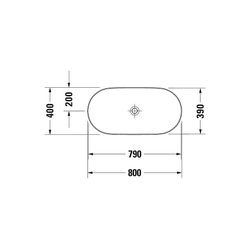 Duravit Luv Aufsatzbecken 800mm, Weiß Hochglanz, DuraCeram, Oval, ohne Überlauf und... DURAVIT-0379800000 4053424460512 (Abb. 1)