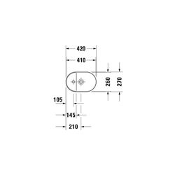 Duravit Luv Aufsatzbecken 420mm, Weiß Hochglanz, DuraCeram, Oval, mit HLB, ohne Übe... DURAVIT-0381420000 4053424177182 (Abb. 1)