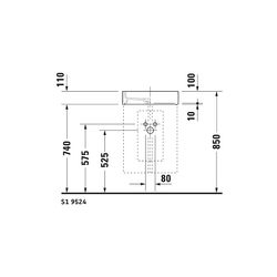 Duravit Starck 1 Aufsatzbecken 470mm, Weiß Hochglanz, WonderGliss, Rechteckig, ohn... DURAVIT-03874700281 4021534593956 (Abb. 1)