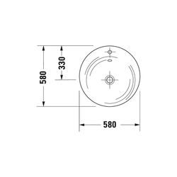 Duravit Starck 1 Einbauwaschtisch 580x580x165mm, Weiß Hochglanz, mit Überlauf, HLB,... DURAVIT-0406580000 4021534080272 (Abb. 1)