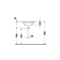 Duravit Starck 1 Einbauwaschtisch 580x580x165mm, Weiß Hochglanz, mit Überlauf, HLB,... DURAVIT-0406580000 4021534080272 (Abb. 1)
