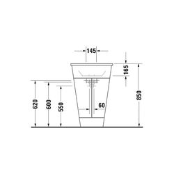 Duravit Starck 1 Einbauwaschtisch 580x580x165mm, Weiß Hochglanz, mit Überlauf, HLB,... DURAVIT-0406580000 4021534080272 (Abb. 1)