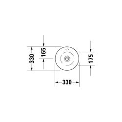 Duravit Starck 1 Aufsatzbecken 330mm, Weiß Hochglanz, WonderGliss, rund, ohne HLB,... DURAVIT-04083300001 4021534183911 (Abb. 1)