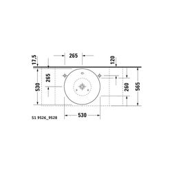 Duravit Starck 1 Aufsatzbecken 530mm, Weiß Hochglanz, WonderGliss, Konisch, ohne H... DURAVIT-04085300001 4021534183935 (Abb. 1)
