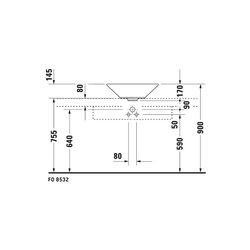 Duravit Starck 1 Aufsatzbecken 530mm, Weiß Hochglanz, WonderGliss, Konisch, ohne H... DURAVIT-04085300001 4021534183935 (Abb. 1)