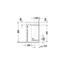 Duravit Architec Waschtisch 520x575x105mm wandhäng., Weiß Hochglanz, Halbrund, 1 Wa... DURAVIT-0443580009 4021534254598 (Abb. 1)