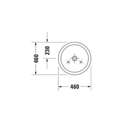 Duravit Starck 1 Aufsatzbecken 460mm, Weiß Hochglanz, rund, ohne Überlauf und HLB, ... DURAVIT-0445460000 4021534216817 (Abb. 1)
