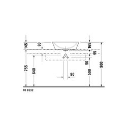 Duravit Starck 1 Aufsatzbecken 530mm, Weiß Hochglanz, WonderGliss, rund, ohne HLB ... DURAVIT-04475300001 4021534217401 (Abb. 1)