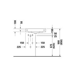 Duravit Architec Eck-Handwaschbecken 540x635x150mm wandh. Weiß Hochglanz, Halbrund,... DURAVIT-0448450000 4021534084812 (Abb. 1)