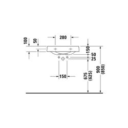 Duravit Architec Waschtisch 520x575x150mm wandhäng., Weiß Hochglanz, Halbrund, 1 Wa... DURAVIT-0449580000 4021534084836 (Abb. 1)