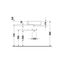 Duravit Vero Aufsatzbecken 500mm, Weiß Hochglanz, WonderGliss, Rechteckig, mit HLB... DURAVIT-04525000001 4021534434174 (Abb. 1)