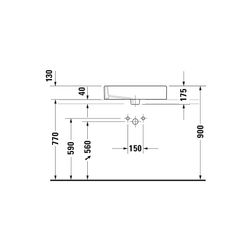 Duravit Vero Aufsatzbecken 595mm, Weiß Hochglanz, Rechteckig, mit HLB, mit Überlauf... DURAVIT-0452600000 4021534346279 (Abb. 1)