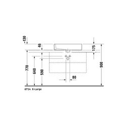 Duravit Vero Aufsatzbecken 595mm, Weiß Hochglanz, Rechteckig, mit HLB, mit Überlauf... DURAVIT-0452600000 4021534346279 (Abb. 1)