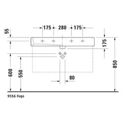Duravit Vero Waschtisch 470x1000x175mm wandhäng., Weiß Hochglanz, Rechteckig, 1 WP ... DURAVIT-0454100000 4021534269462 (Abb. 1)