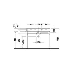 Duravit Vero Waschtisch 470x1000x175mm wandhäng., Weiß Hochglanz, Rechteckig, 2 WP ... DURAVIT-0454100026 4021534285769 (Abb. 1)
