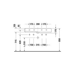 Duravit Vero Waschtisch 470x1000x175mm wandhäng., Weiß Hochglanz, Rechteckig, 2 WP ... DURAVIT-0454100026 4021534285769 (Abb. 1)