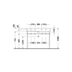 Duravit Vero Waschtisch 470x1000x175mm wandhäng., Weiß Hochglanz, Rechteckig, 2 WP ... DURAVIT-0454100026 4021534285769 (Abb. 1)