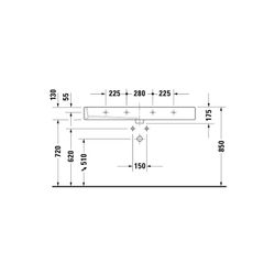 Duravit Vero Waschtisch 470x1200x175mm mit HLB Aufsatz, Weiß Hochglanz, Rechteckig,... DURAVIT-0454120026 4021534582912 (Abb. 1)