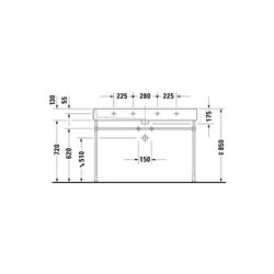 Duravit Vero Waschtisch 470x1200x175mm mit HLB Aufsatz, Weiß Hochglanz, Rechteckig,... DURAVIT-0454120026 4021534582912 (Abb. 1)