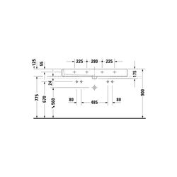 Duravit Vero Waschtisch 470x1200x175mm mit HLB Aufsatz, Weiß Hochglanz, Rechteckig,... DURAVIT-0454120026 4021534582912 (Abb. 1)
