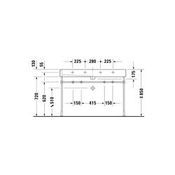 Duravit Vero Waschtisch 470x1200x175mm mit HLB Aufsatz, Weiß Hochglanz, Rechteckig,... DURAVIT-0454120026 4021534582912 (Abb. 1)