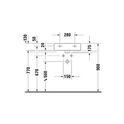 Duravit Vero Waschtisch 470x500x175mm wandhäng., Weiß Hochglanz, Rechteckig, 1 WP m... DURAVIT-0454500000 4021534269301 (Abb. 1)