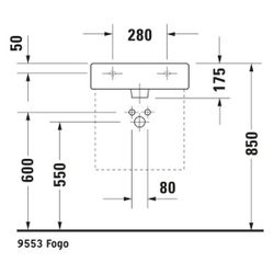 Duravit Vero Waschtisch 470x500x175mm wandhäng., Weiß Hochglanz, Rechteckig, 1 WP m... DURAVIT-0454500000 4021534269301 (Abb. 1)