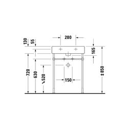 Duravit Vero Waschtisch 470x600x165mm mit HLB Aufsatz, Weiß Hochglanz, Rechteckig, ... DURAVIT-0454600027 4021534285837 (Abb. 1)