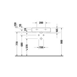 Duravit Vero Waschtisch 470x600x165mm mit HLB Aufsatz, Weiß Hochglanz, Rechteckig, ... DURAVIT-0454600027 4021534285837 (Abb. 1)