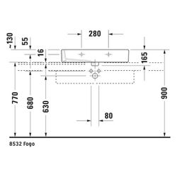 Duravit Vero Waschtisch 470x700x165mm wandhäng., Weiß Hochglanz, Rechteckig, 1 WP m... DURAVIT-0454700027 4021534693694 (Abb. 1)