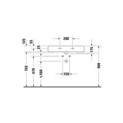 Duravit Vero Waschtisch 470x800x175mm wandhäng., Weiß Hochglanz, Rechteckig, 1 WP m... DURAVIT-0454800000 4021534269400 (Abb. 1)