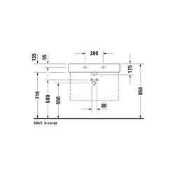Duravit Vero Waschtisch 470x800x175mm wandhäng., Weiß Hochglanz, Rechteckig, 1 WP m... DURAVIT-0454800000 4021534269400 (Abb. 1)