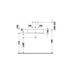 Duravit Vero Aufsatzbecken 600mm, Weiß Hochglanz, Rechteckig, ohne Überlauf und HLB... DURAVIT-0455600000 4021534217272 (Abb. 1)